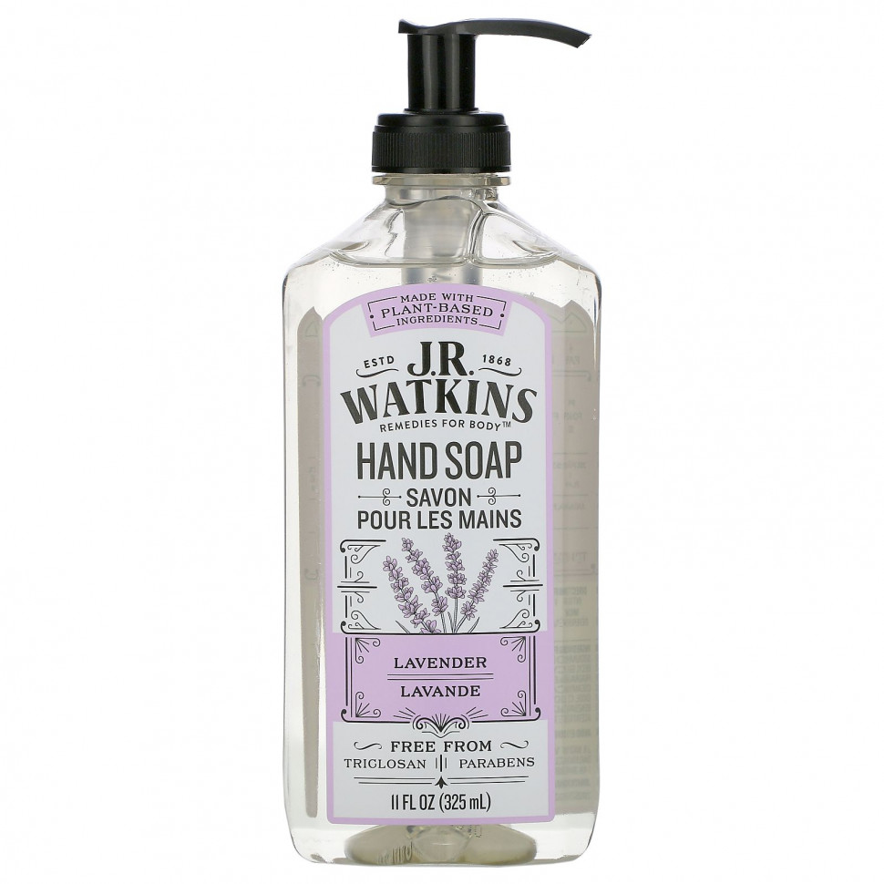   J R Watkins, Hand Soap, Lavender, 11 fl oz (325 ml)    -     -,    