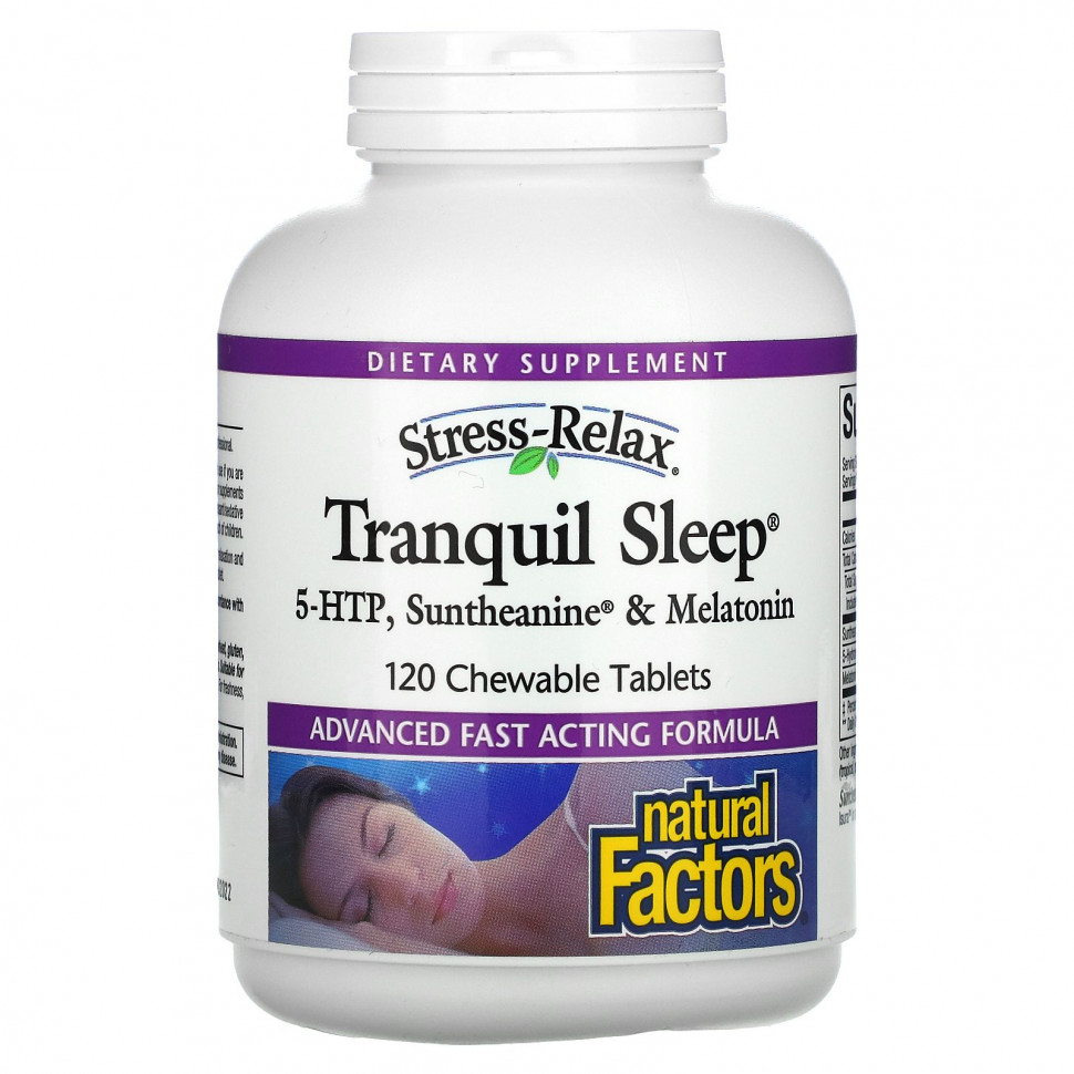   Natural Factors, Tranquil Sleep, 120 Chewable Tablets    -     -,    