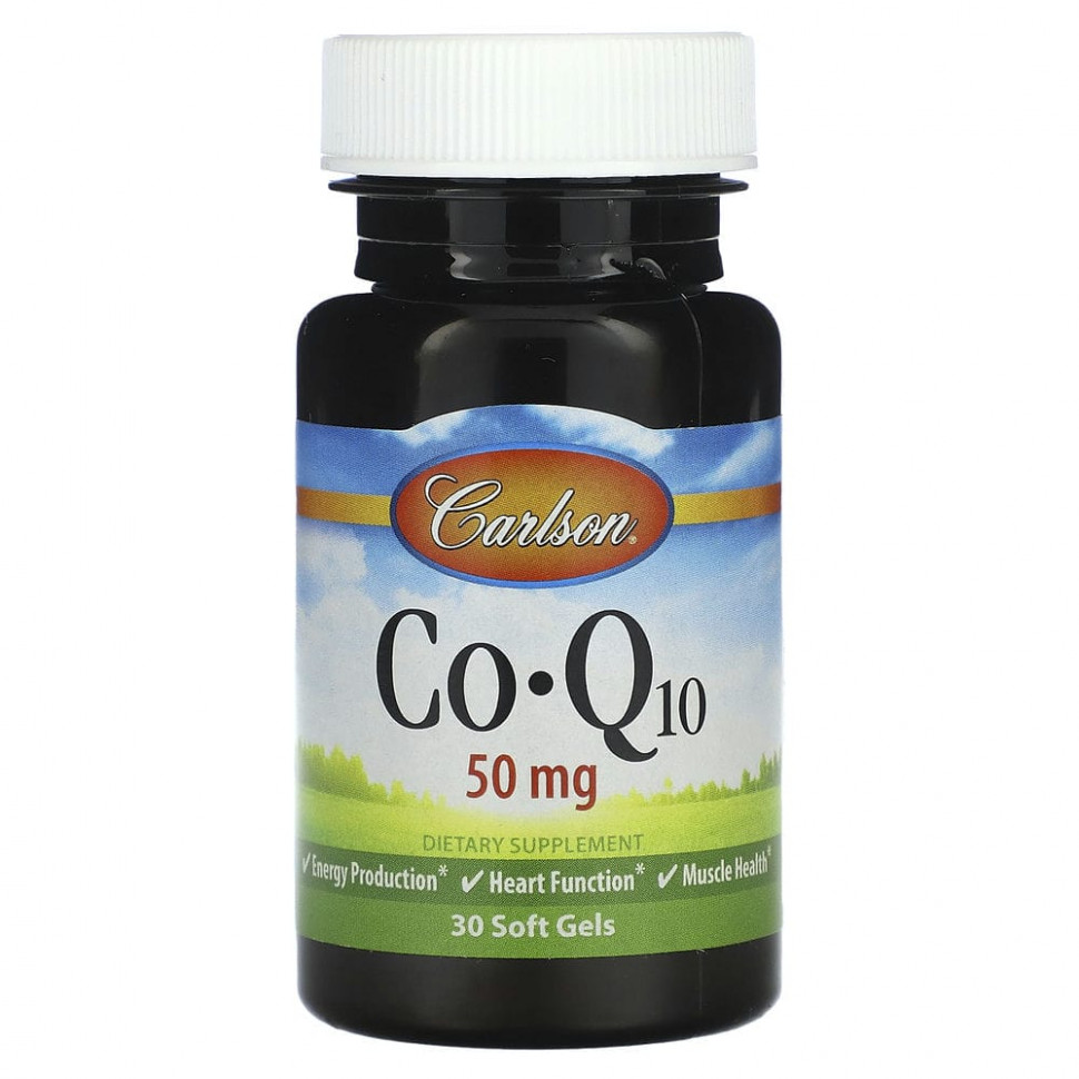   Carlson, CoQ10, 50 , 30      -     -,    