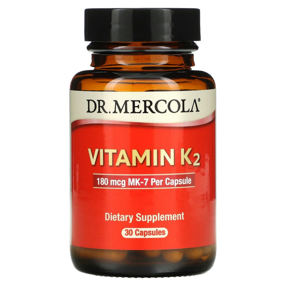   Dr. Mercola,  K2, 180 , 30     -     -,    