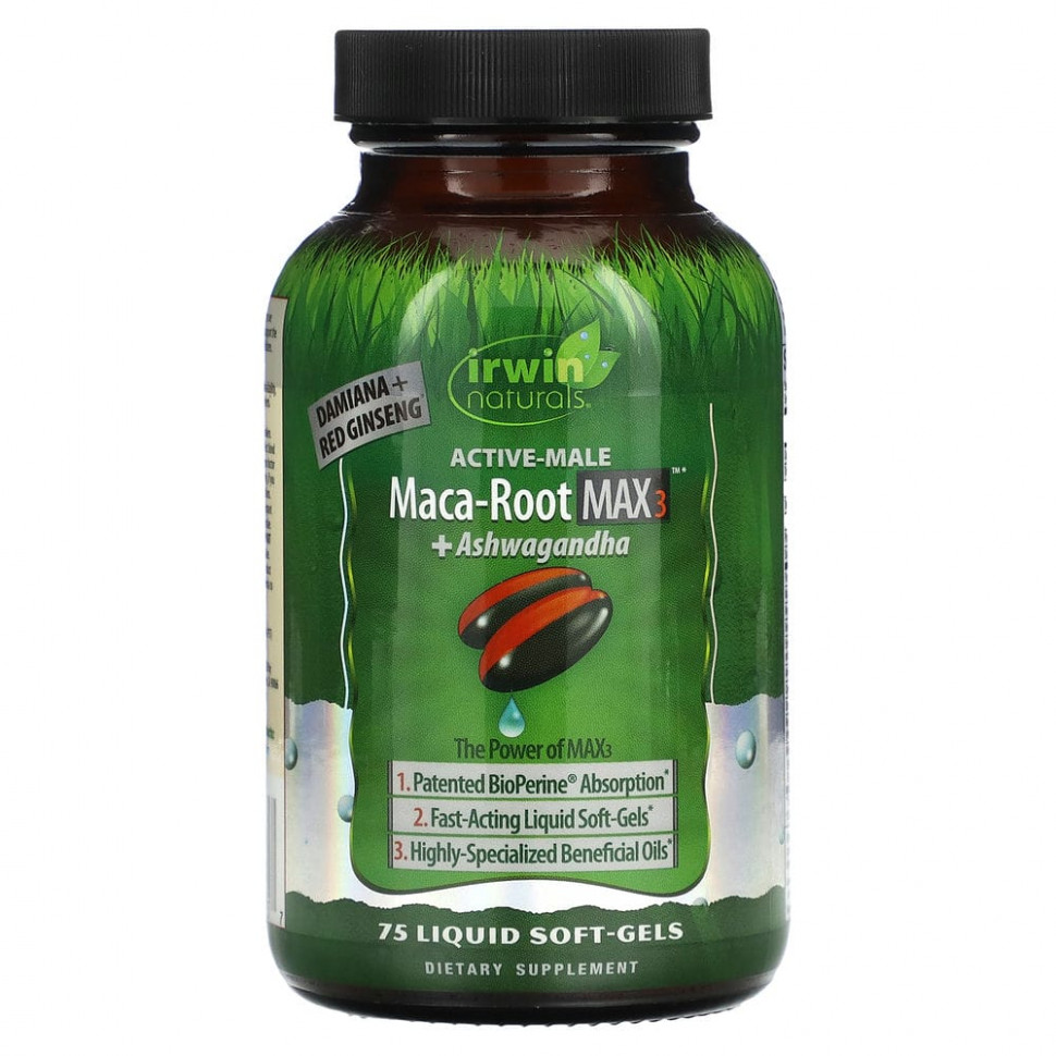   Irwin Naturals, Maca Root Max 3 + , 75      -     -,    