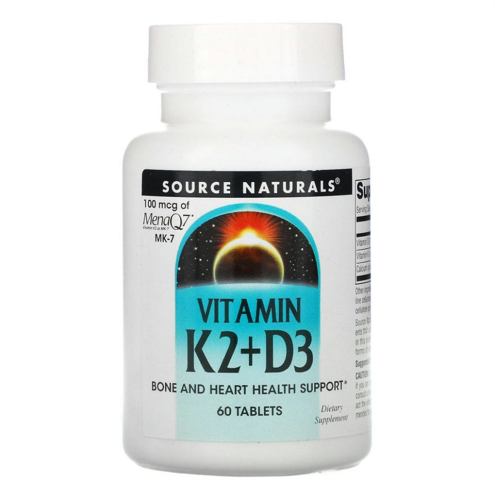   Source Naturals,  K2  D3, 60     -     -,    