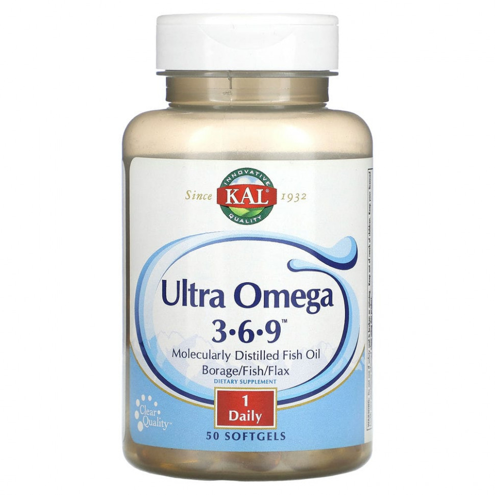   KAL, Ultra Omega 3, 6, 9, 50      -     -,    