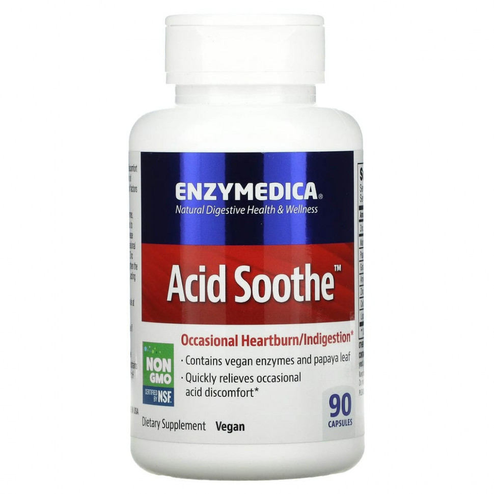   Enzymedica,   Acid Soothe, 90     -     -,    