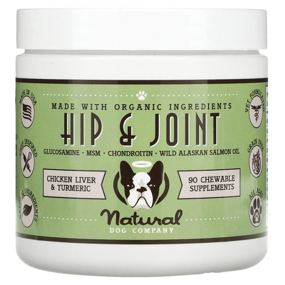   Natural Dog Company, Hip & Joint,   ,    , 90  , 284  (10 )    -     -,    