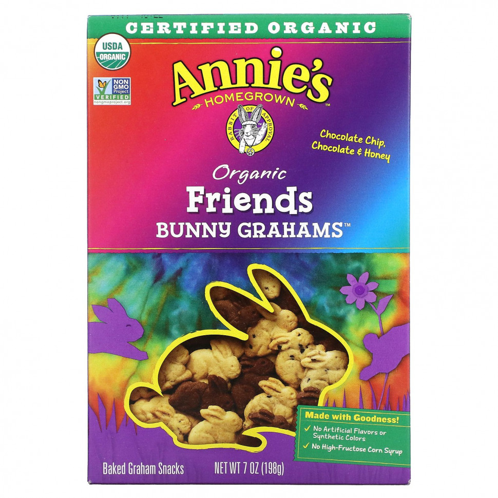   Annie's Homegrown, Organic Friends Baked Bunny Graham Snacks,  ,   , 198  (7 )    -     -,    