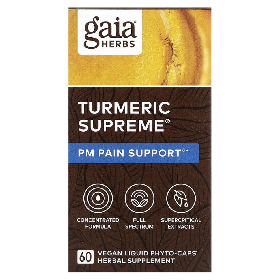   Gaia Herbs, Turmeric Supreme, PM   , 60       -     -,    