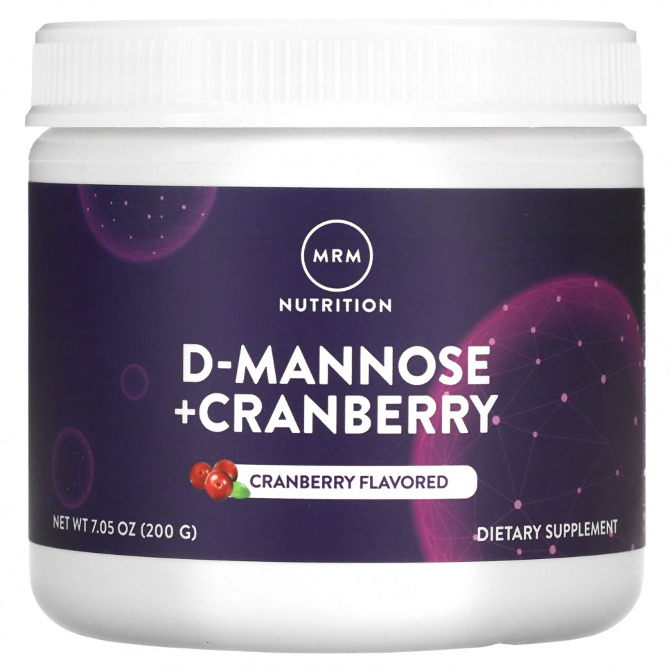   MRM Nutrition, D-Mannose + Cranberry, Cranberry, 7.05 oz (200 g)    -     -,    