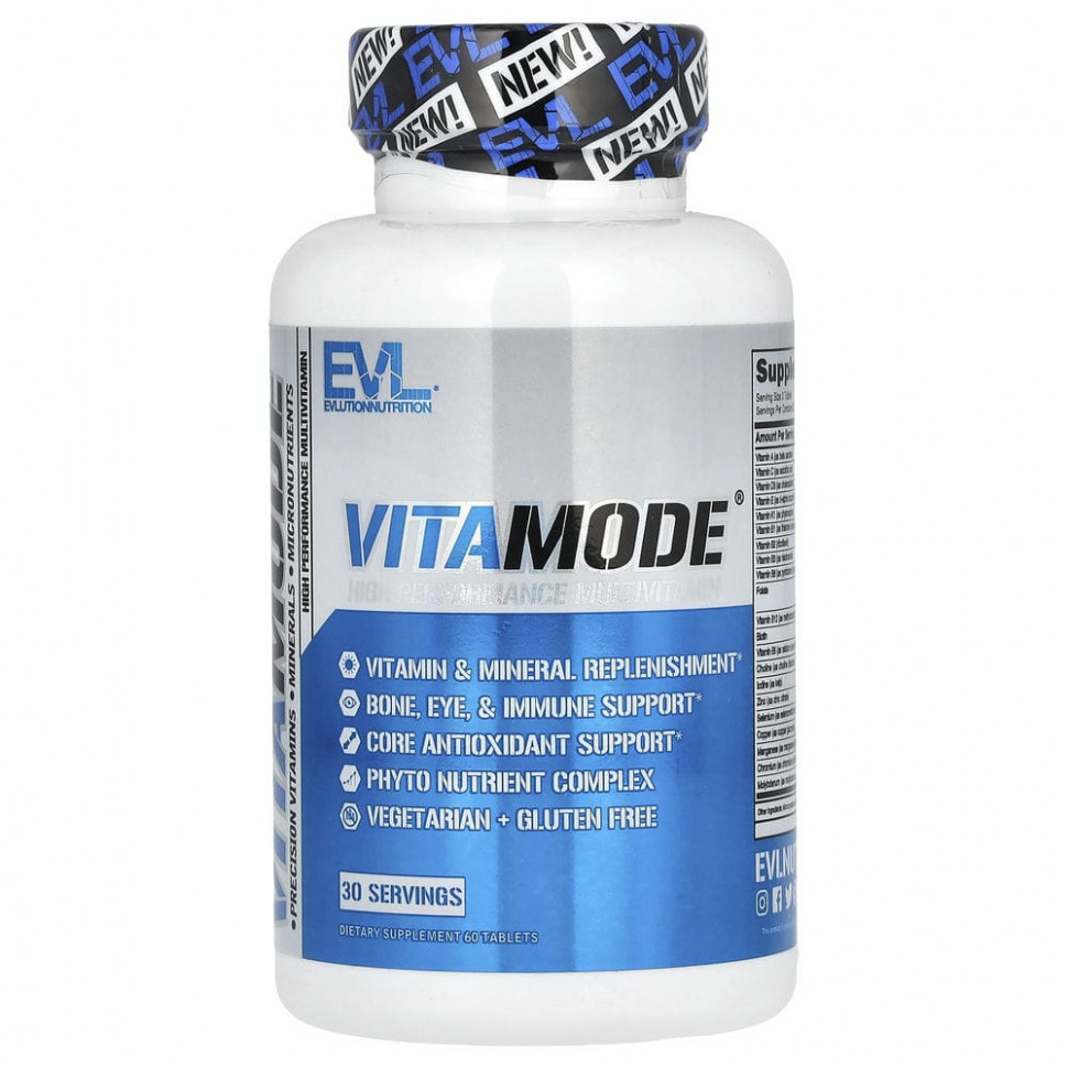   EVLution Nutrition, VitaMode, High Performance Multi Vitamin, 60 Tablets    -     -,    