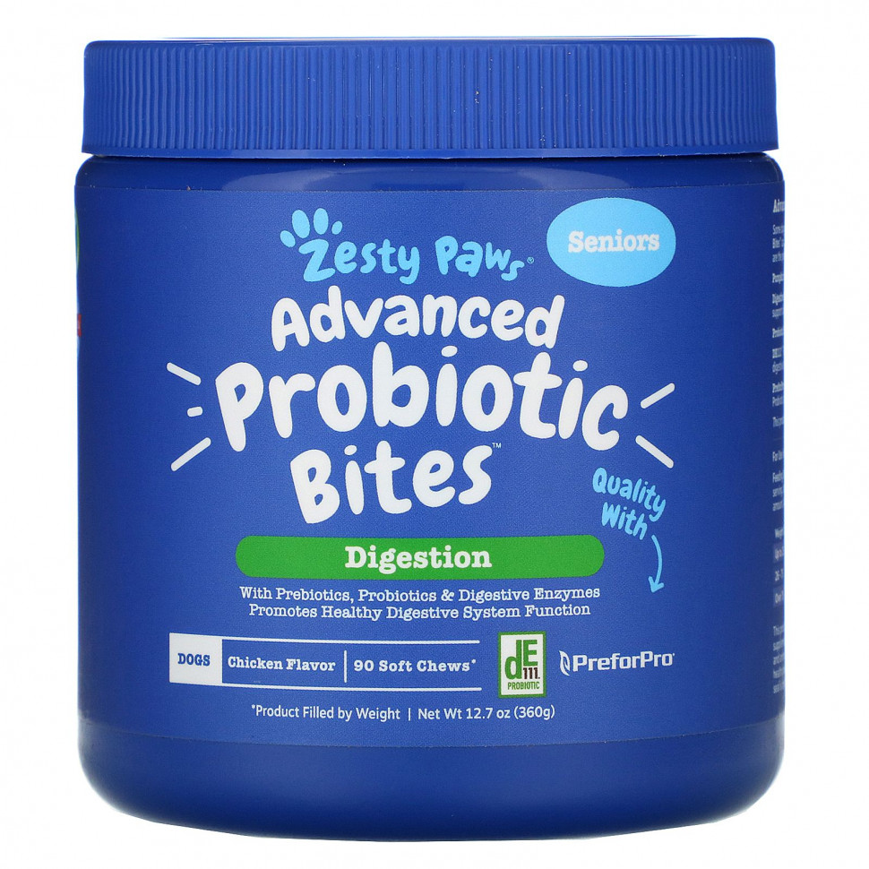   Zesty Paws, Advanced Probiotic Bites  , ,  ,  , 90   , 12,7  (360 )    -     -,    