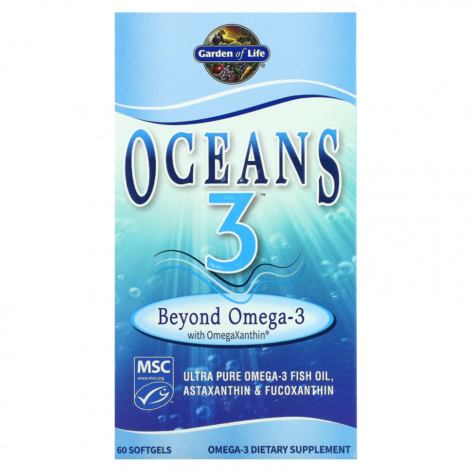   Garden of Life, Oceans 3, Beyond Omega-3  -, 60      -     -,    