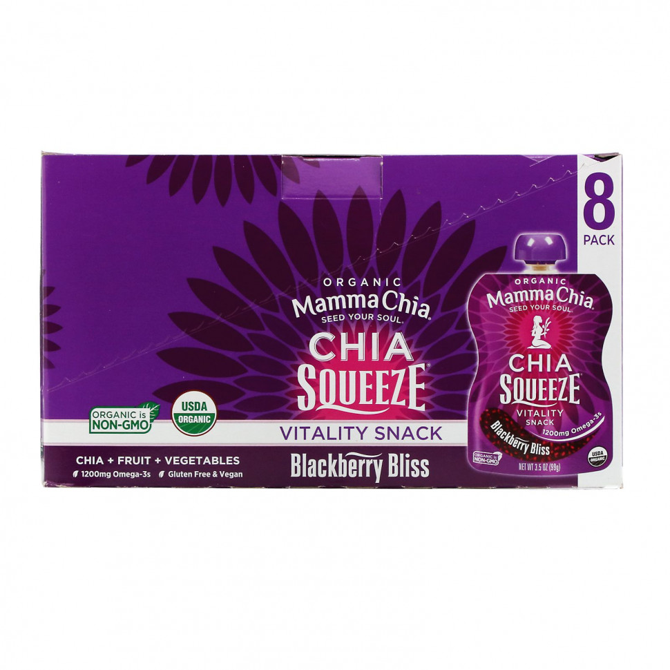   Mamma Chia, Organic Chia Squeeze, Vitality Snack, , 8 , 99  (3,5 )    -     -,    