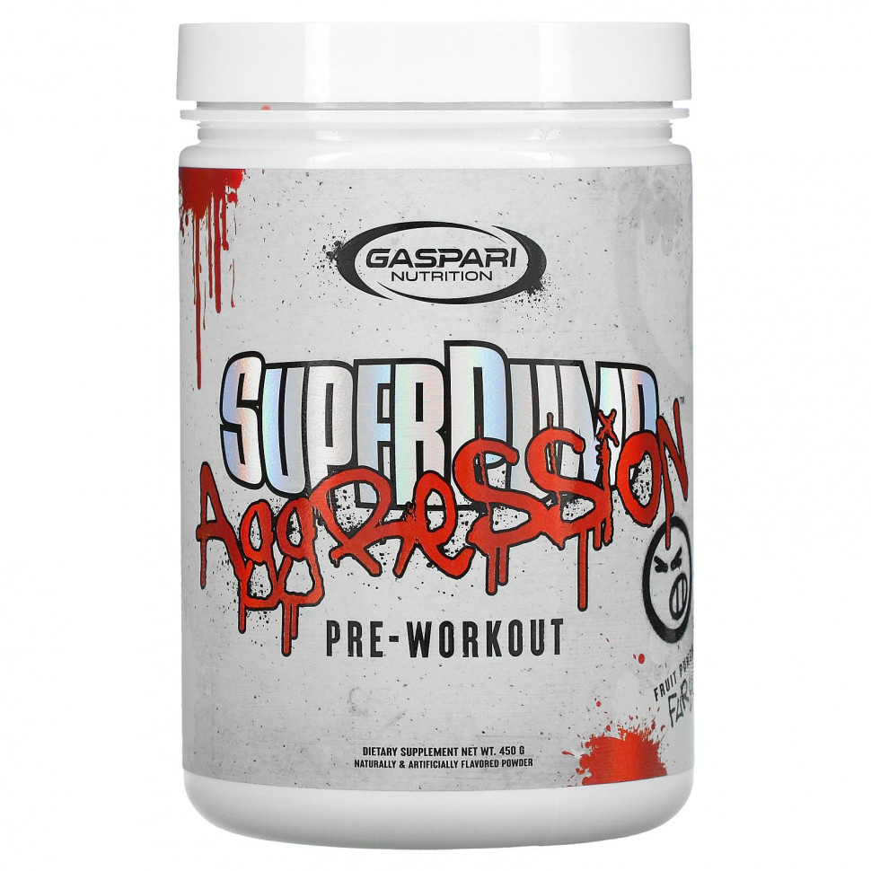   Gaspari Nutrition, SuperPump Aggression Pre-Workout, Fruit Punch Fury, 450     -     -,    