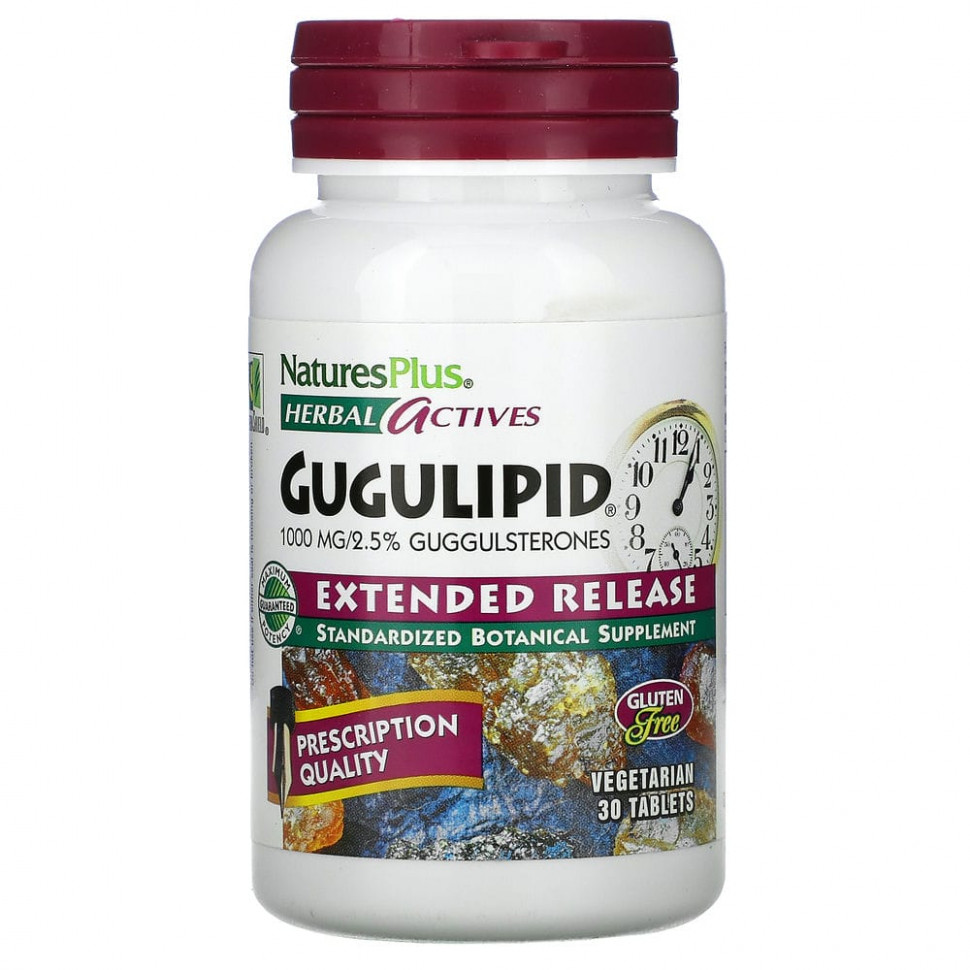   NaturesPlus, Herbal Actives, Gugulipid,   , 1000 , 30      -     -,    