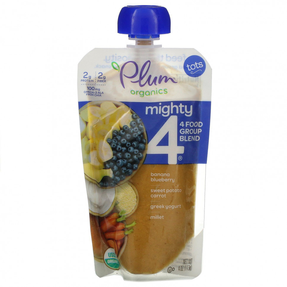   Plum Organics, Mighty 4,  4 Food Group, , , , , ,  , , 113  (4 )    -     -,    