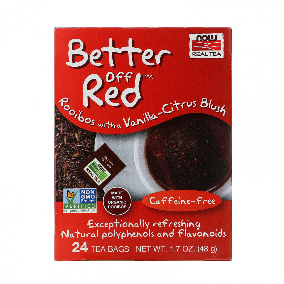   NOW Foods, Real Tea, Better Off Red,  , 24  , 48  (1,7 )    -     -,    