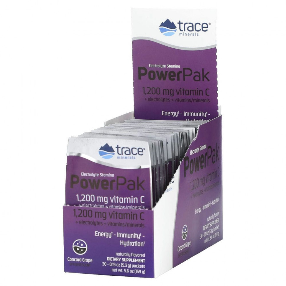   Trace Minerals , Electrolyte Stamina PowerPak,  , 30 . 5,3  (0,19 )     -     -,    