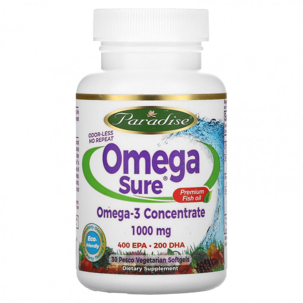   Paradise Herbs, Omega Sure,    , 1000 , 30       -     -,    