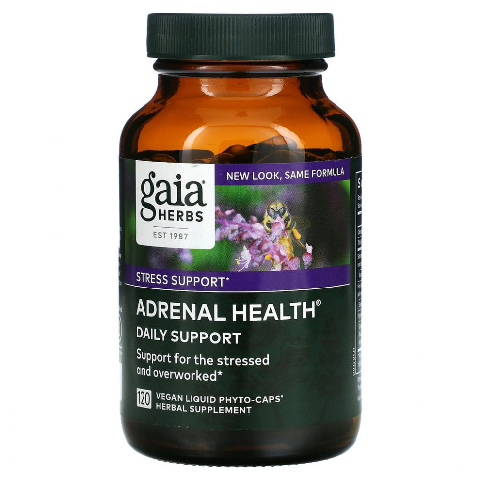   Gaia Herbs, Adrenal Health,  , 120   Phyto-Caps    -     -,    