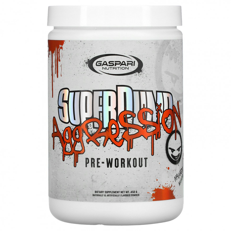   Gaspari Nutrition, SuperPump Aggression Pre-Workout, Mayhem Mango , 450 g    -     -,    