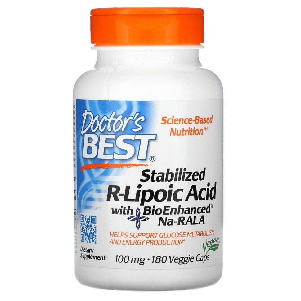   Doctor's Best,  R-   BioEnhanced Na-RALA, 100 , 180      -     -,    