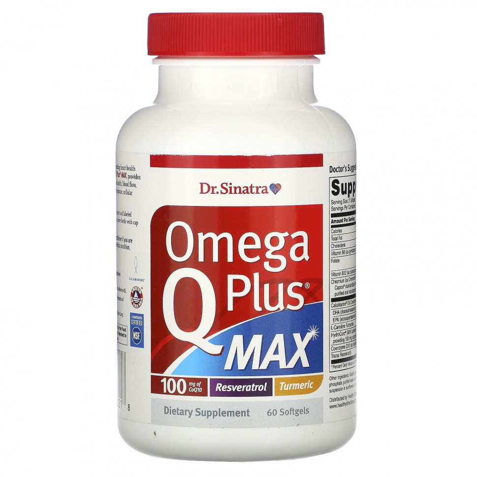   Dr. Sinatra, Omega Q Plus MAX, 60 Softgels    -     -,    