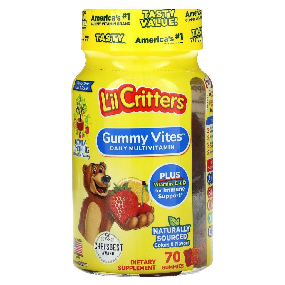   L'il Critters, Gummy Vites,   , 70      -     -,    