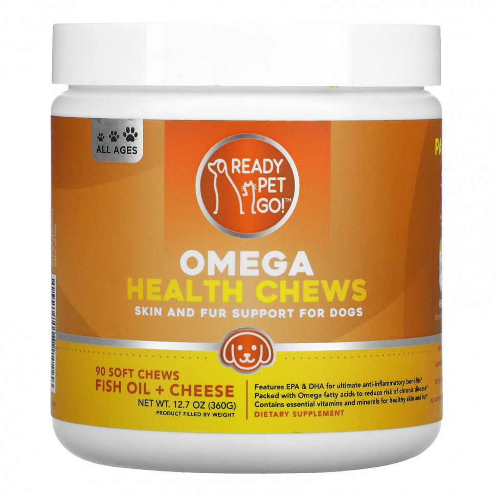   Ready Pet Go, Omega Health Chews,        ,   + , 90       -     -,    