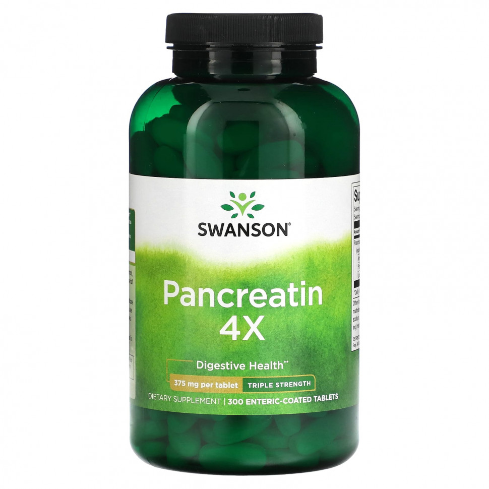   Swanson, Pancreatin 4X,   , 375 , 300        -     -,    