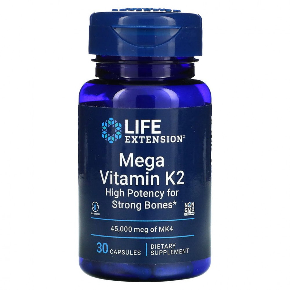   Life Extension, Mega Vitamin K2, 30     -     -,    