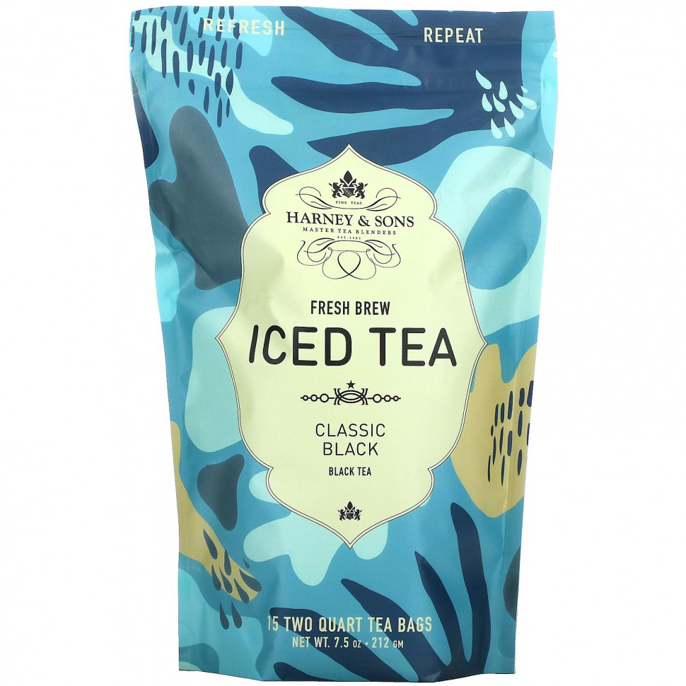   Harney & Sons, Fresh Brew Iced Tea, Classic Black Tea, 7.5 oz (212 g)    -     -,    