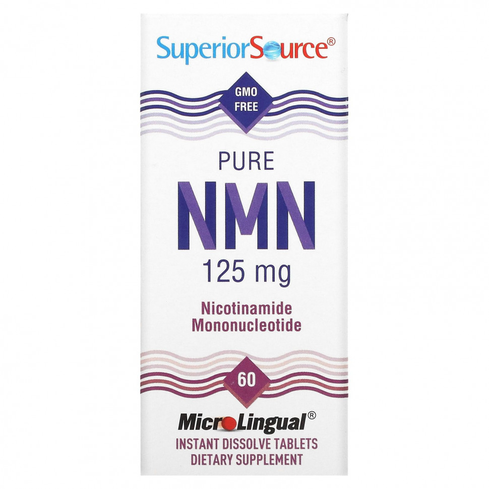   Superior Source, Pure NMN, Nicotinamide Mononucleotide, 125 mg , 60 Instant Dissolve Tablets    -     -,    