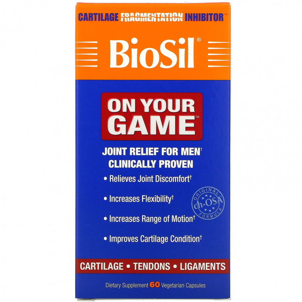   BioSil by Natural Factors, On Your Game, 60      -     -,    