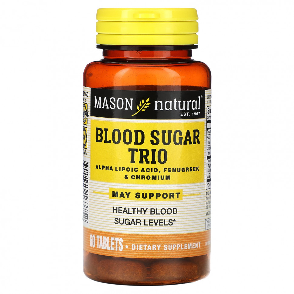   Mason Natural, Blood SugarTrio, 60     -     -,    