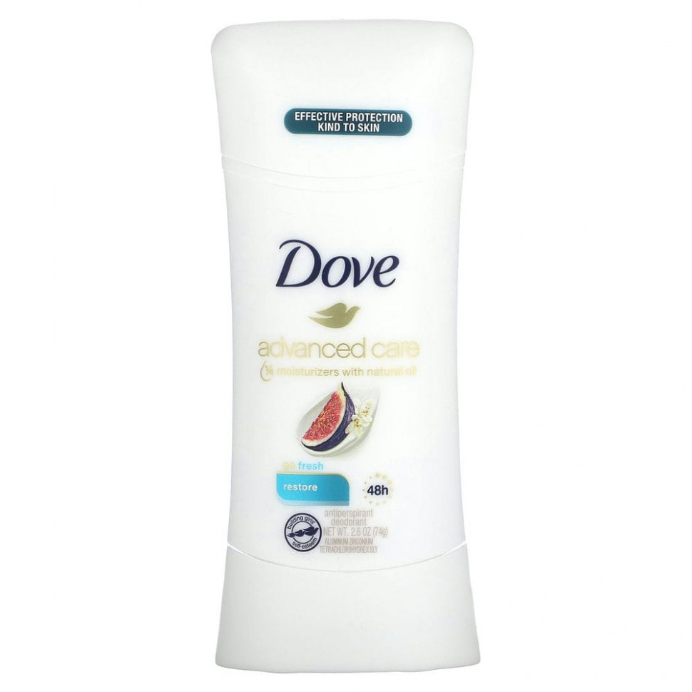   Dove, Advanced Care, Go Fresh, Antiperspirant Deodorant, Restore, 2.6 oz (74 g)    -     -,    