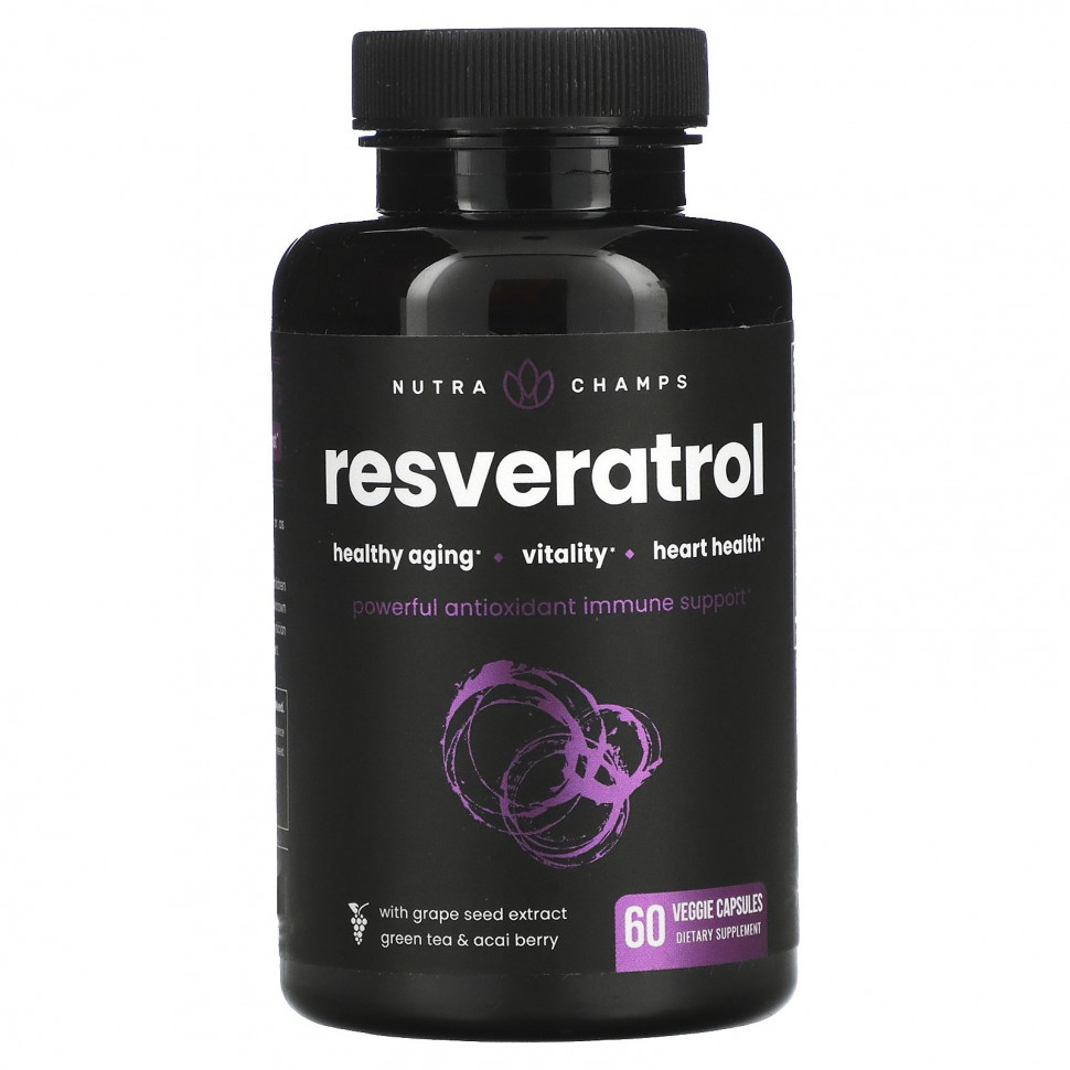   NutraChamps, Resveratrol, 60 Veggie Capsules    -     -,    