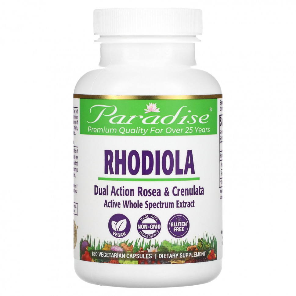   Paradise Herbs, Rhodiola , 180 Vegetarian Capsules    -     -,    