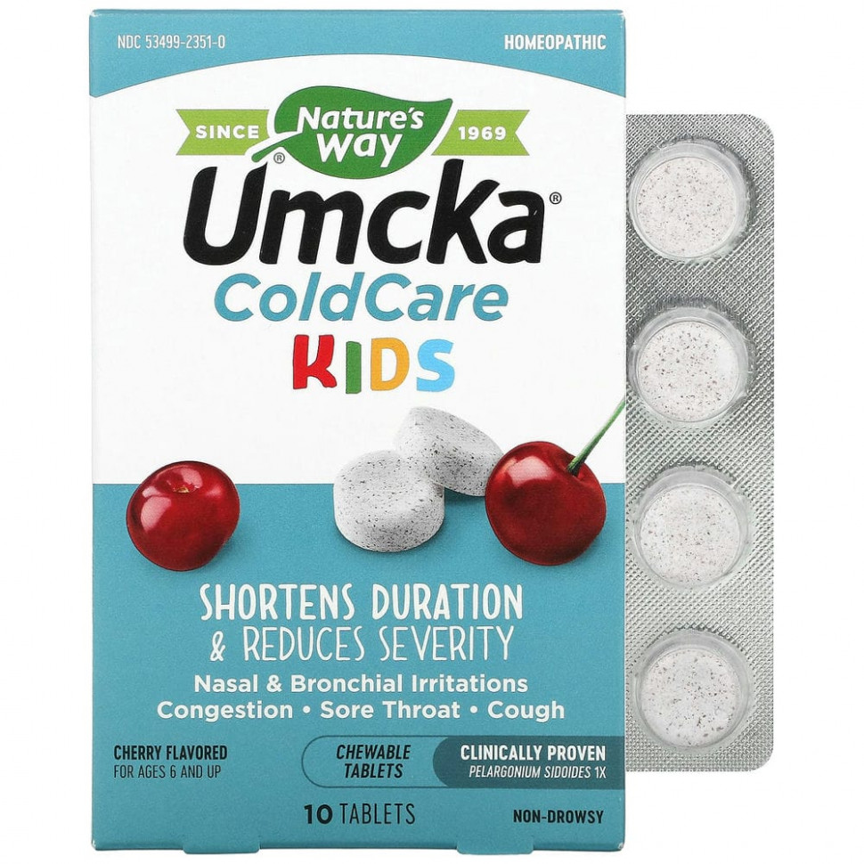   Nature's Way, Umcka, ColdCare Kids,    6 , , 10      -     -,    