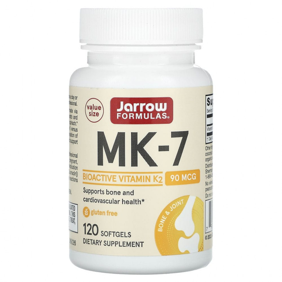   Jarrow Formulas, MK-7,  K2   MK-7, 90 , 120      -     -,    