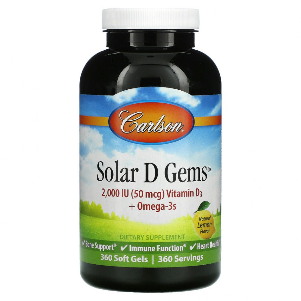   Carlson Labs, Solar D Gems,  D3 + -3 ,   , 2000 , 360      -     -,    