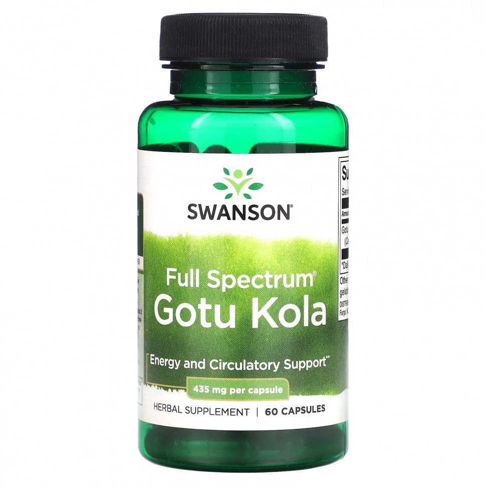   Swanson, Full Spectrum Gotu Kola, 435 , 60     -     -,    