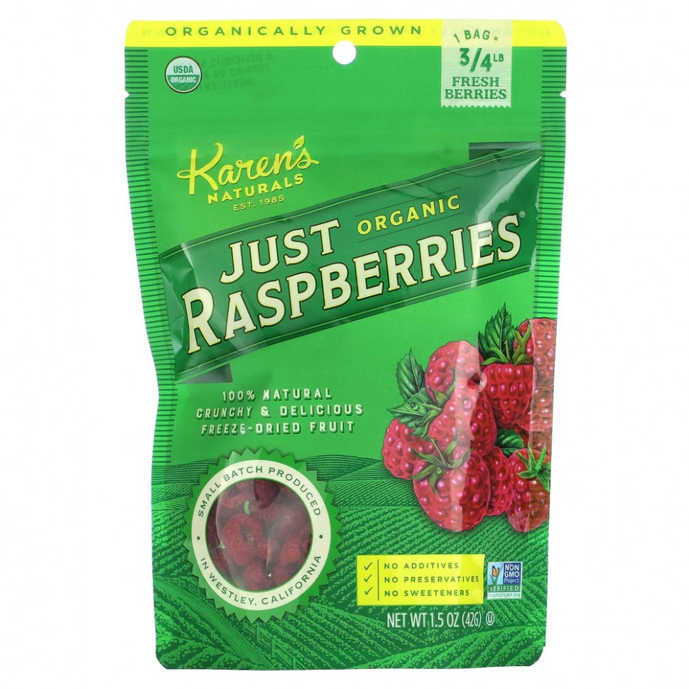   Karen's Naturals, Organic Just Raspberries,  , 42  (1,5 )    -     -,    