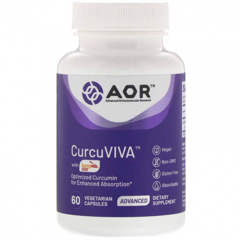   Advanced Orthomolecular Research AOR, CurcuViva, 60      -     -,    