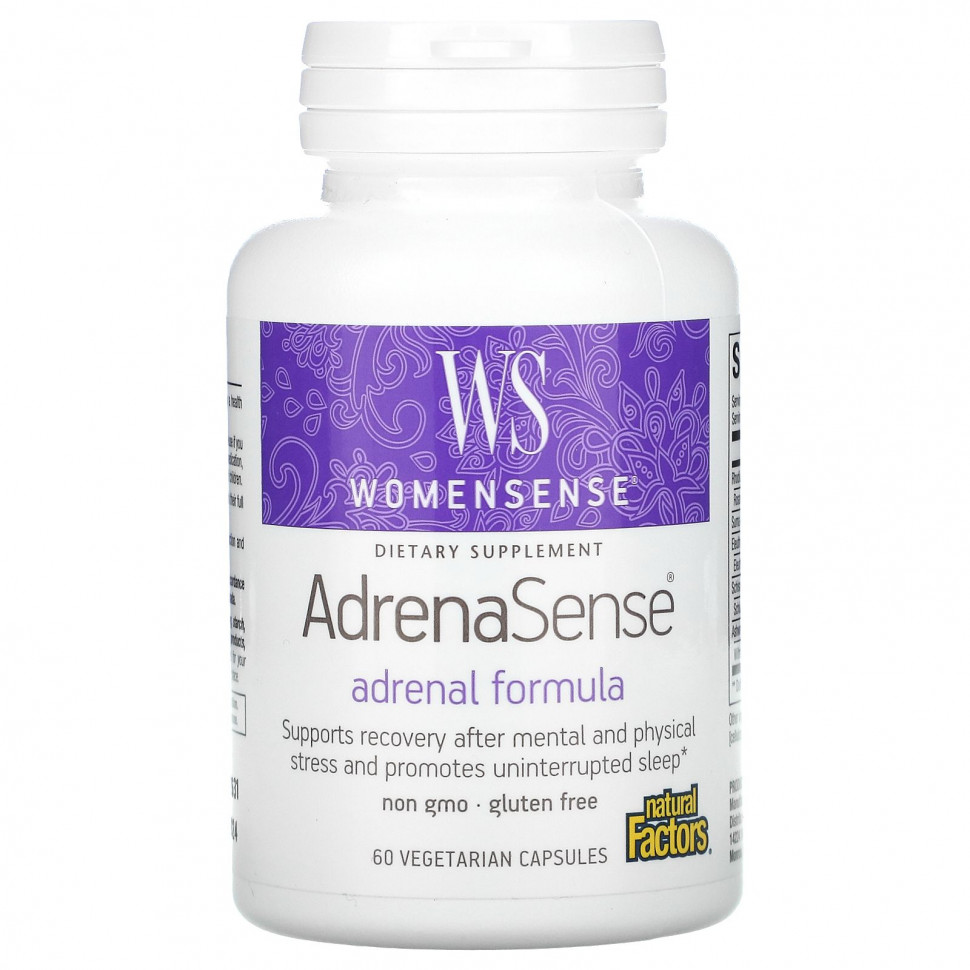   Natural Factors, Womensense, AdrenaSense, 60 Vegetarian Capsules    -     -,    