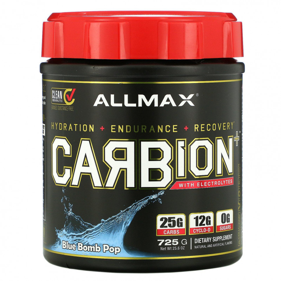   ALLMAX Nutrition, CARBion +  , Blue Bomb Pop, 25,6  (725 )    -     -,    