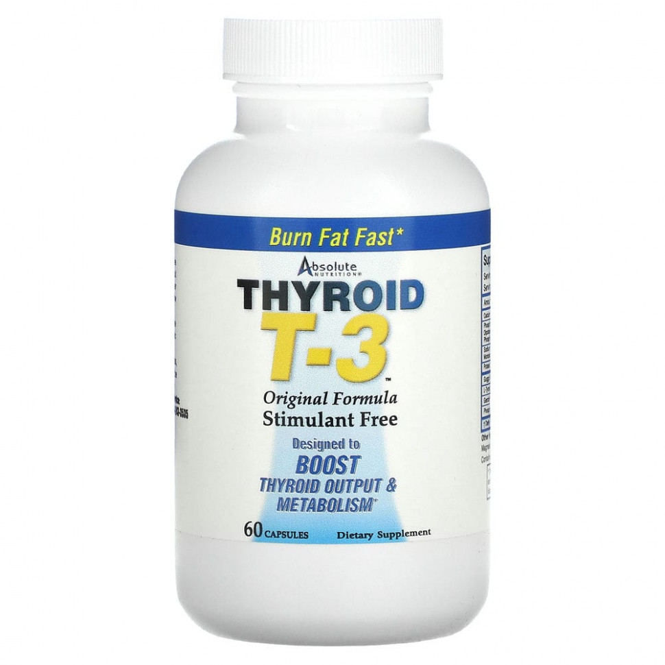   Absolute Nutrition, Thyroid T-3,   ,  ,  60     -     -,    