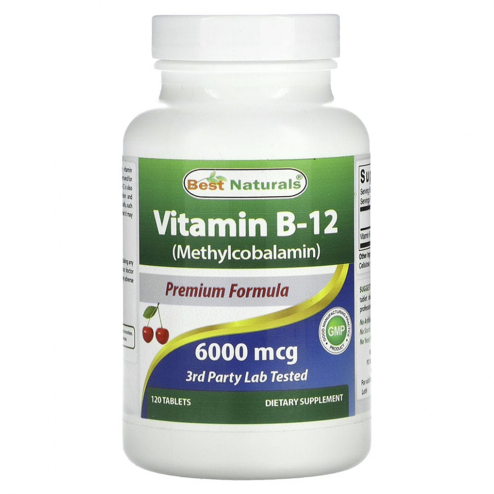   Best Naturals,  B12 (), 6000 , 120     -     -,    