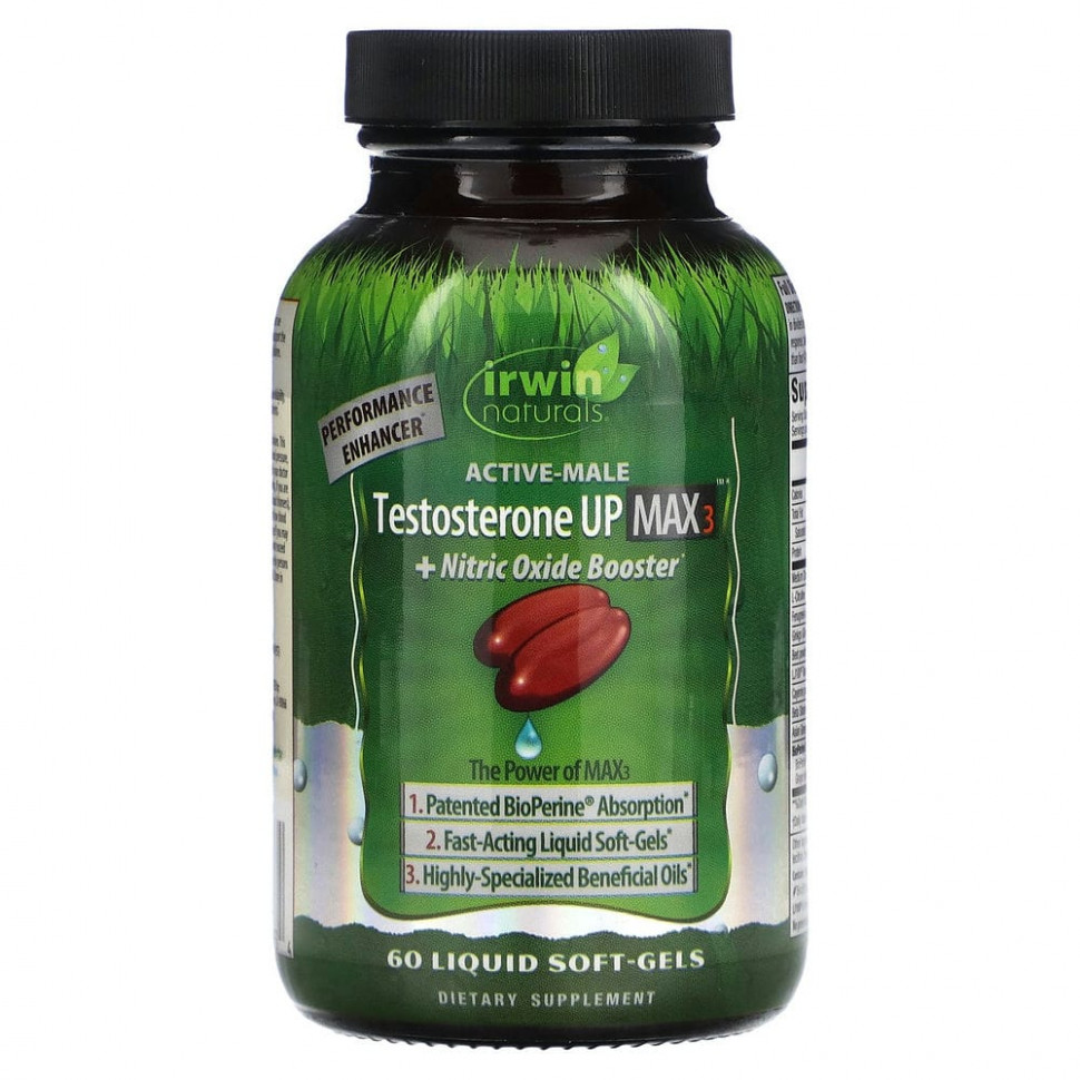   Irwin Naturals, Testosterone Up Max 3 +    , 60      -     -,    