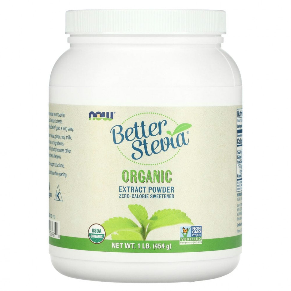   NOW Foods, Better Stevia, Organic Extract Powder, 1  (454 )    -     -,    