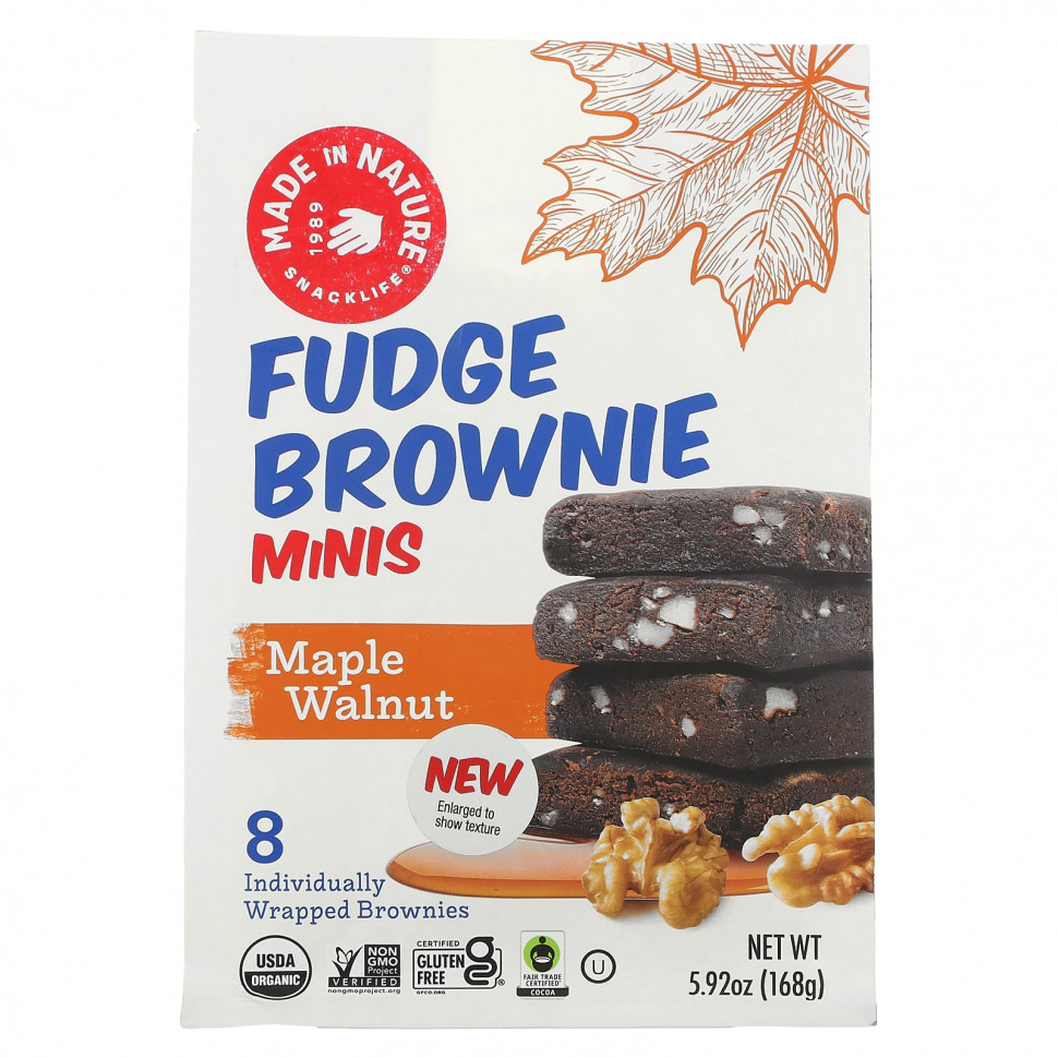   Made in Nature, Fundge Brownie Minis,  , 8 , 168  (5,92 )    -     -,    